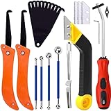 25pcs Grout Removal Tool, Caulking Removal Tools Tile Grout Saw and Grout Hand Saw with 13 Pieces...