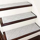 COSY HOMEER Edging Stair Treads Non-Slip Carpet Mat 28inX9in Indoor Stair Runners for Wooden Steps,...