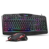 Redragon S101 Gaming Keyboard, M601 Mouse, RGB Backlit Gaming Keyboard, Programmable Backlit Gaming...