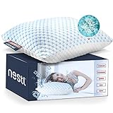 Nestl Cooling Pillow King Size - Cooling Memory Foam Pillows, Gel Infused Cool Pillows, Adjustable...