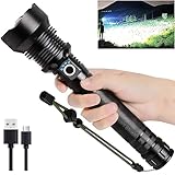 Lylting Rechargeable LED Flashlights High Lumens, 90,000 Lumens Super Bright Flashlight with 5 Modes...