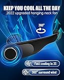 RIYA Bladeless Neck Fan - 5200mAh Personal Portable Air Conditioner - 360° Cooling Wearable Fan -...