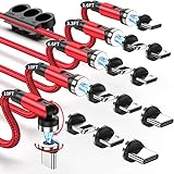 HYDOOD Magnetic Charging Cable (5-Pack, 10/10/6.6/3.3/1.6FT), 540° Rotation Magnetic Phone Charger...