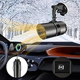 Car Heater, 12V 150W Portable Windshield Defogger and Defroster, 2 in1 Fast Car Heater Defroster,...
