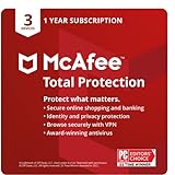 McAfee Total Protection | 3 Device | Antivirus Internet Security Software | VPN, Password Manager,...