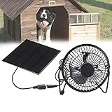 Solar Panel Powered Fan Mini Ventilator 10w/5w Exhaust Fan for Greenhouse Motorhome House Chicken...