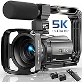 5K Video Camera Camcorder, 48MP UHD Wifi IR Night Vision Vlogging Camera for YouTube, 16X Digital...