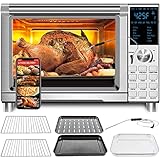 NUWAVE Bravo Air Fryer Toaster Smart Oven, 12-in-1 Countertop Convection, 30-QT XL Capacity,...