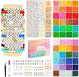 Sistenia Friendship Bracelet Kit, 14,000pcs 48 Colors Bracelet Making Kit Clay Beads with Number...