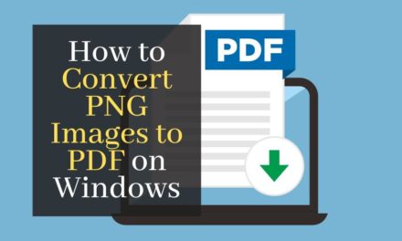 How to convert PNG images to PDF on windows